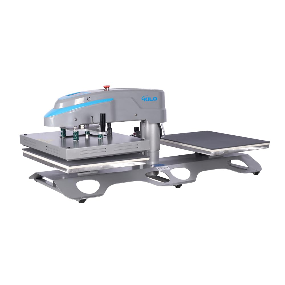 FAVSH 16x20 Pneumatic Dual Platen Swing Head Heat Press Machine - Auto Air Pressure, LCD Display, Teflon Coated Upper Plate, Magnetic Position Sensor
