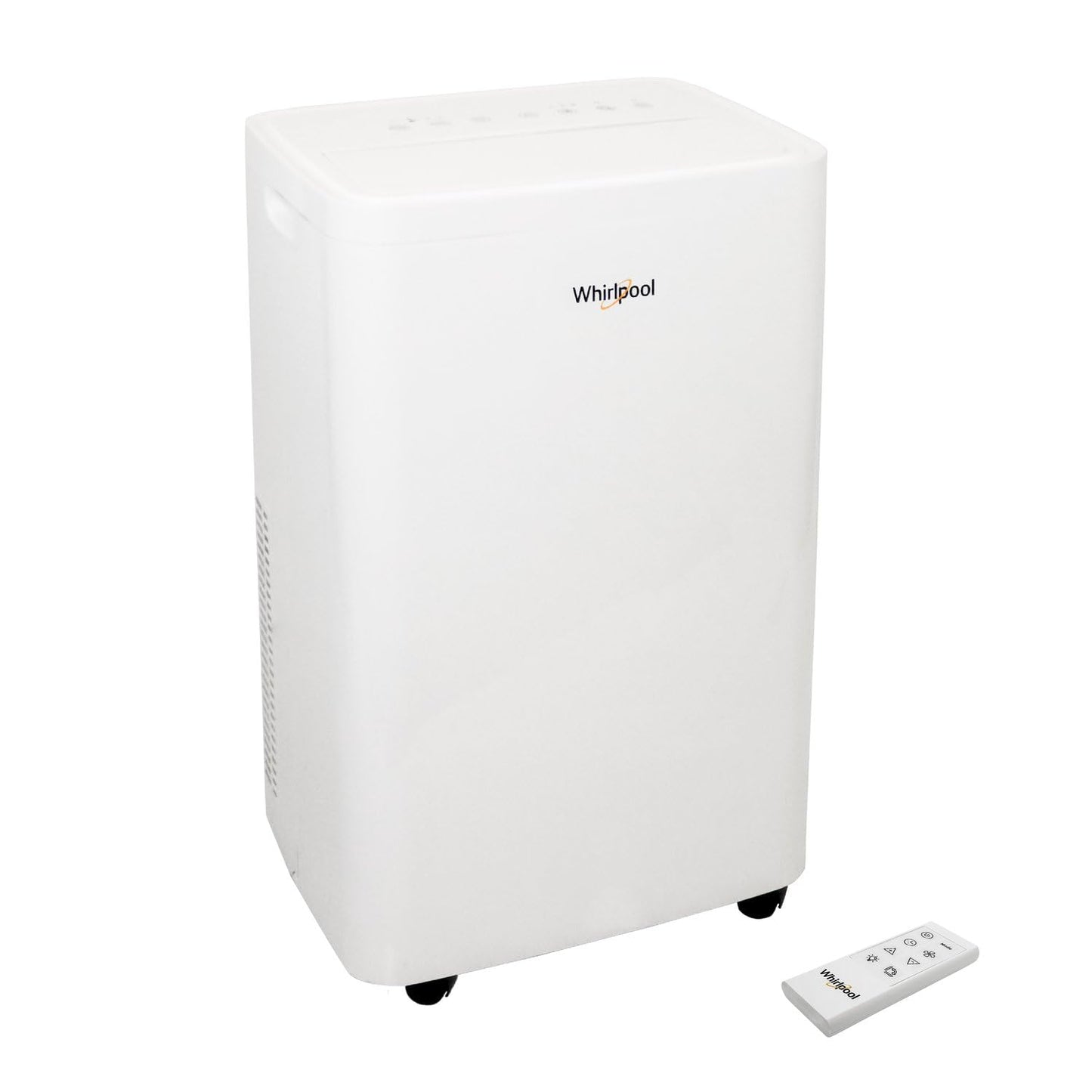 Whirlpool 14,000 BTU Portable Air Conditioner with Dehumidifier for Living Room, Apartment, or Bedroom, 115V, Portable AC for Large Rooms up to 700 Square Feet with Remote, 3 Speeds, and Timer, White