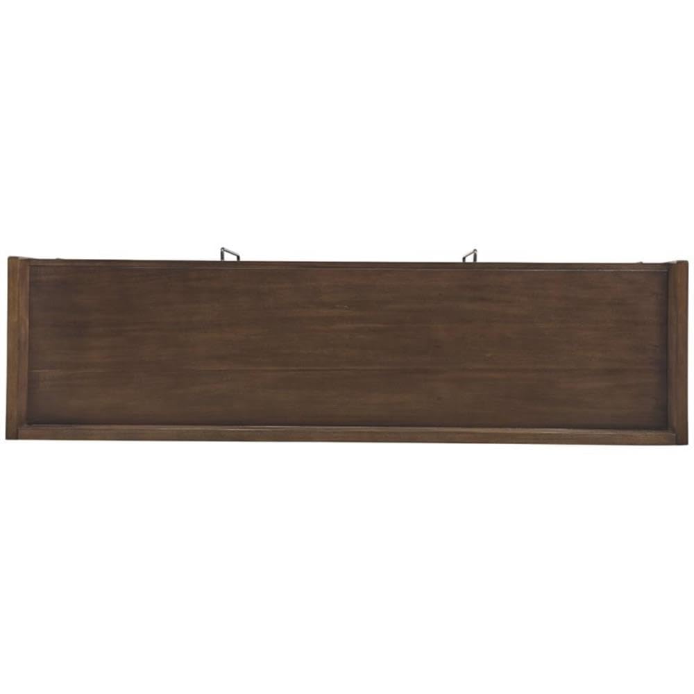 Signature Design by Ashley Starmore Urban TV Stand Fits TVs up to 68", 2 Glass Cabinets and Adjustable Shelves For Storage, Brown