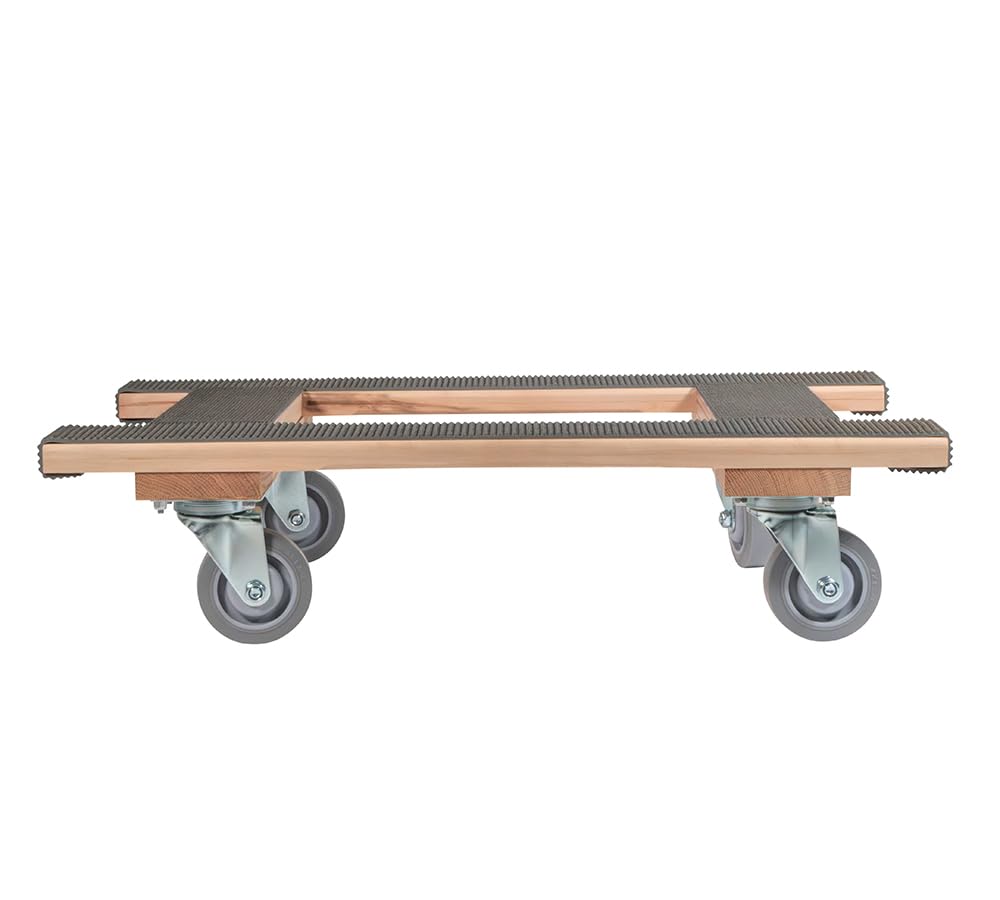 Mytee Products 2 Pack 18"x30" H Frame Movers Dolly w/Rubber Tread & 4" Non Marking Wheels - 1000 lbs WLL H Shape 4 Wheel Moving Dolly Cart for Packing & Moving Supplies - Furniture Piano Dolly