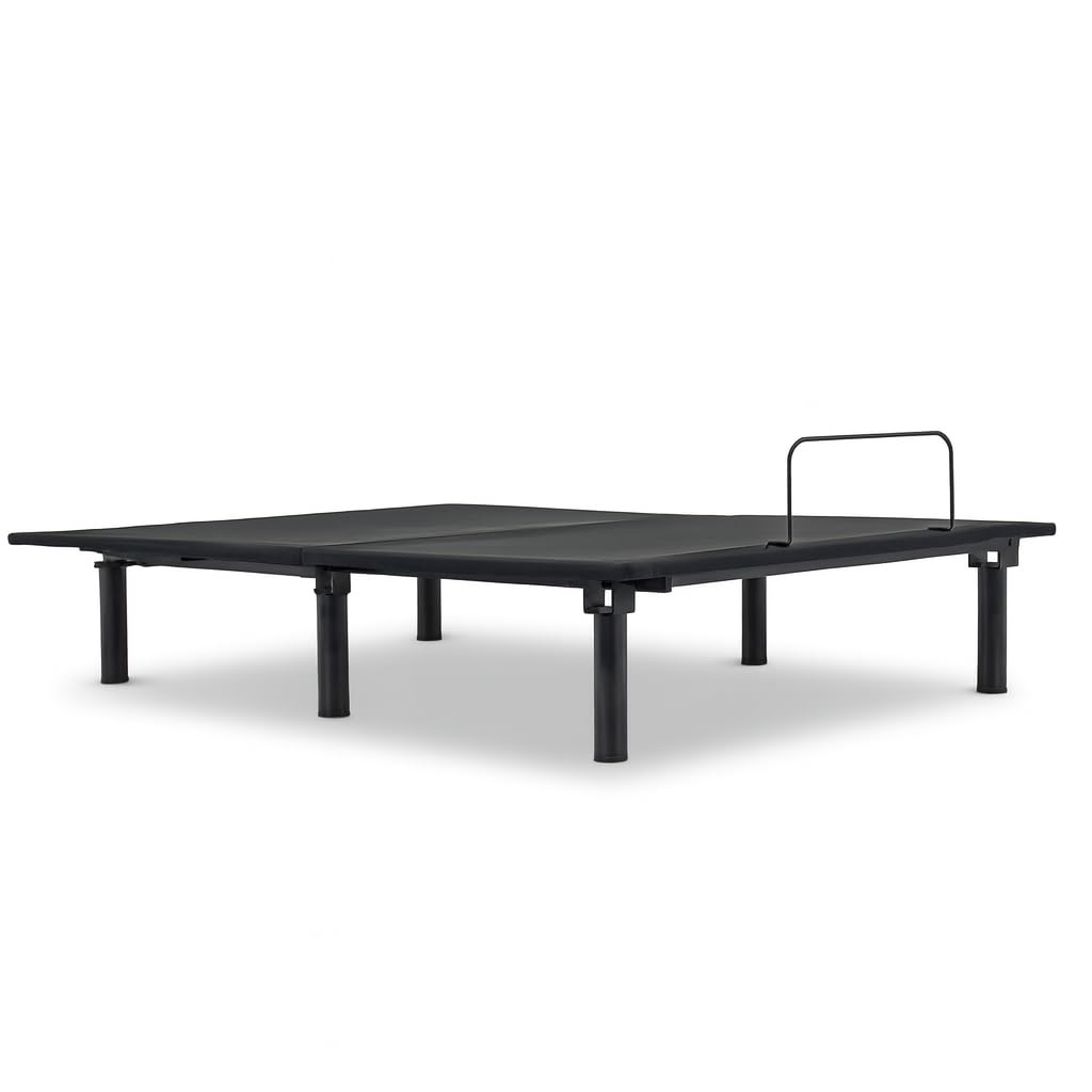 Quest Q1 - Adjustable Bed Frame - Slim Adjustable Bed Base with Head Articulation and Wired Remote - Works with Most Mattresses (Queen)