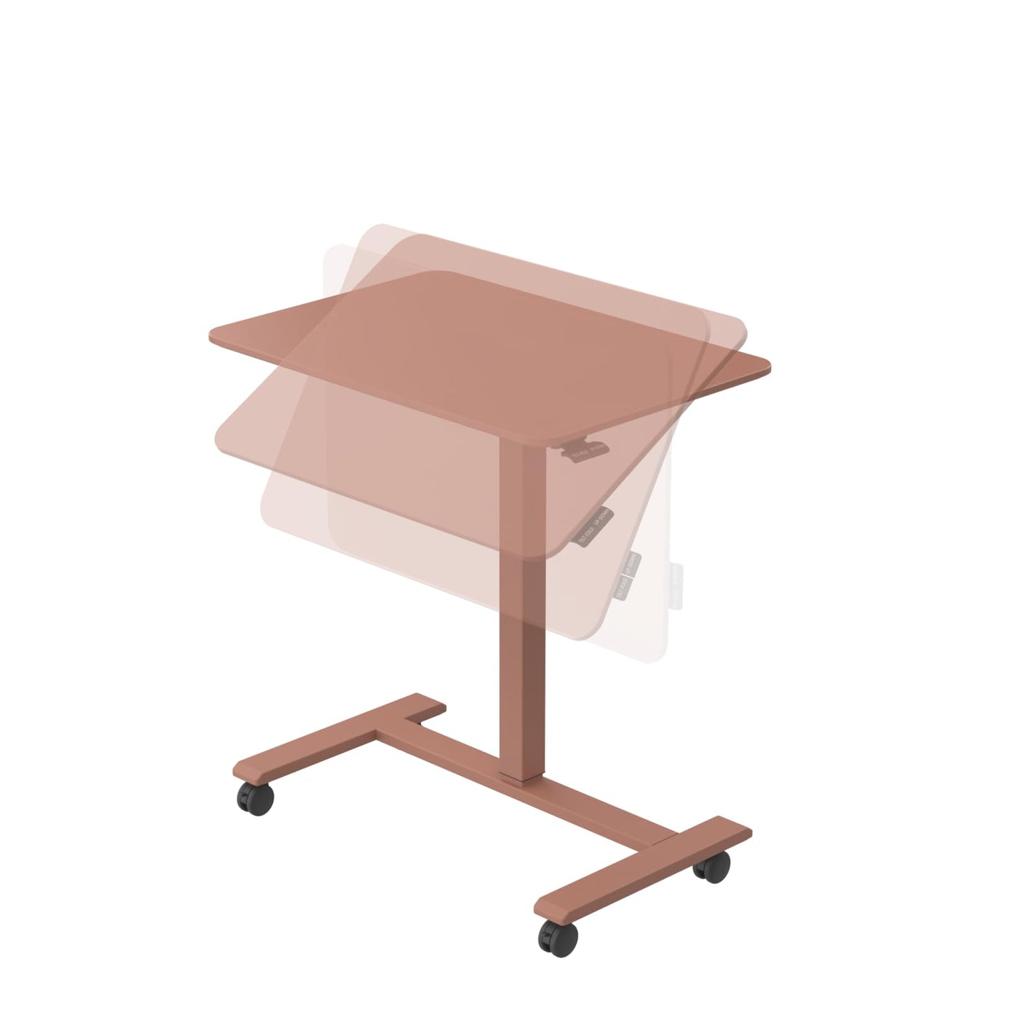 TopJob ANYDESK FOLD Mobile Standing Desk, Portable with Lockable Wheels, Foldable Stand Desk, Rolling Computer Workstations, Used for Home, Couch Side Table, Bedside Table in Bed Room Kitchen