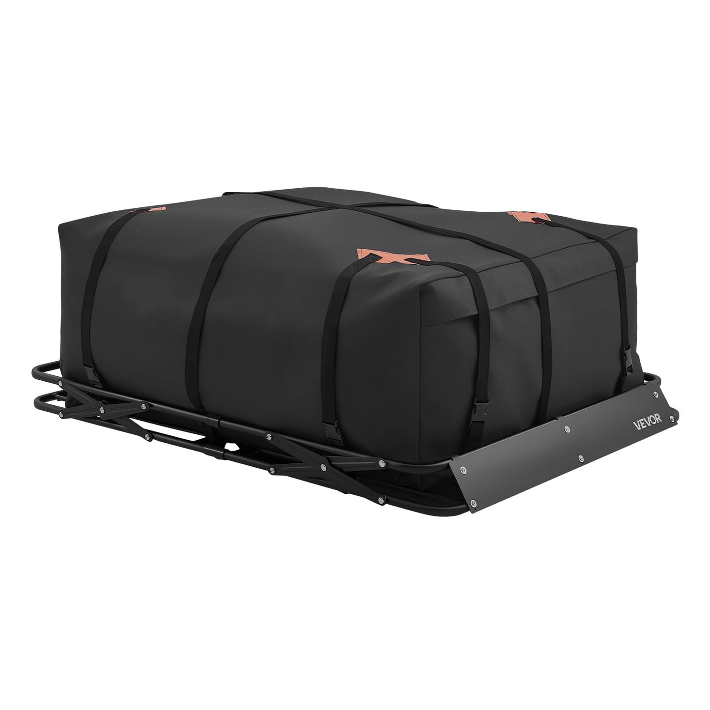 VEVOR Roof Rack Basket with Cargo Bag, 51 x 36 x 4 in, Roof Top Carrier Basket with Folding Design, 200 lbs Capacity, All-Weather Car Top Luggage Holder, Universal Fit for SUV Truck Car