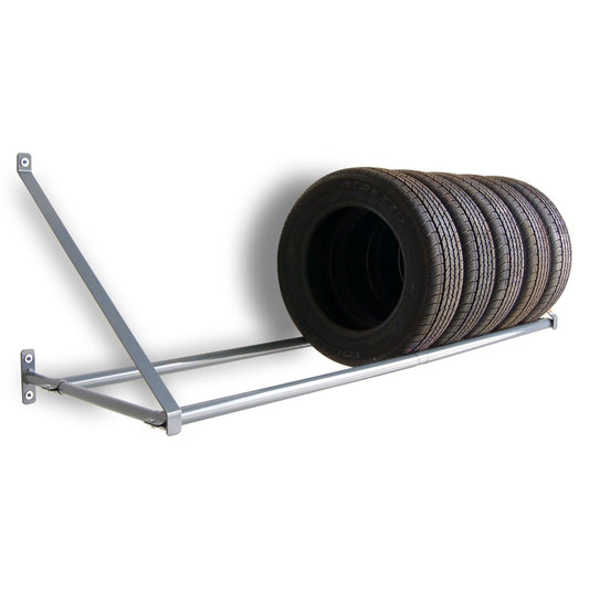 Martins Industries Wall-Mount Tire Rack – Heavy-Duty Steel Storage for 8 Tires | 500 lb Capacity | Fits Up to 34" OD | Adjustable Crossbar | SUV & Light Truck Tire Holder