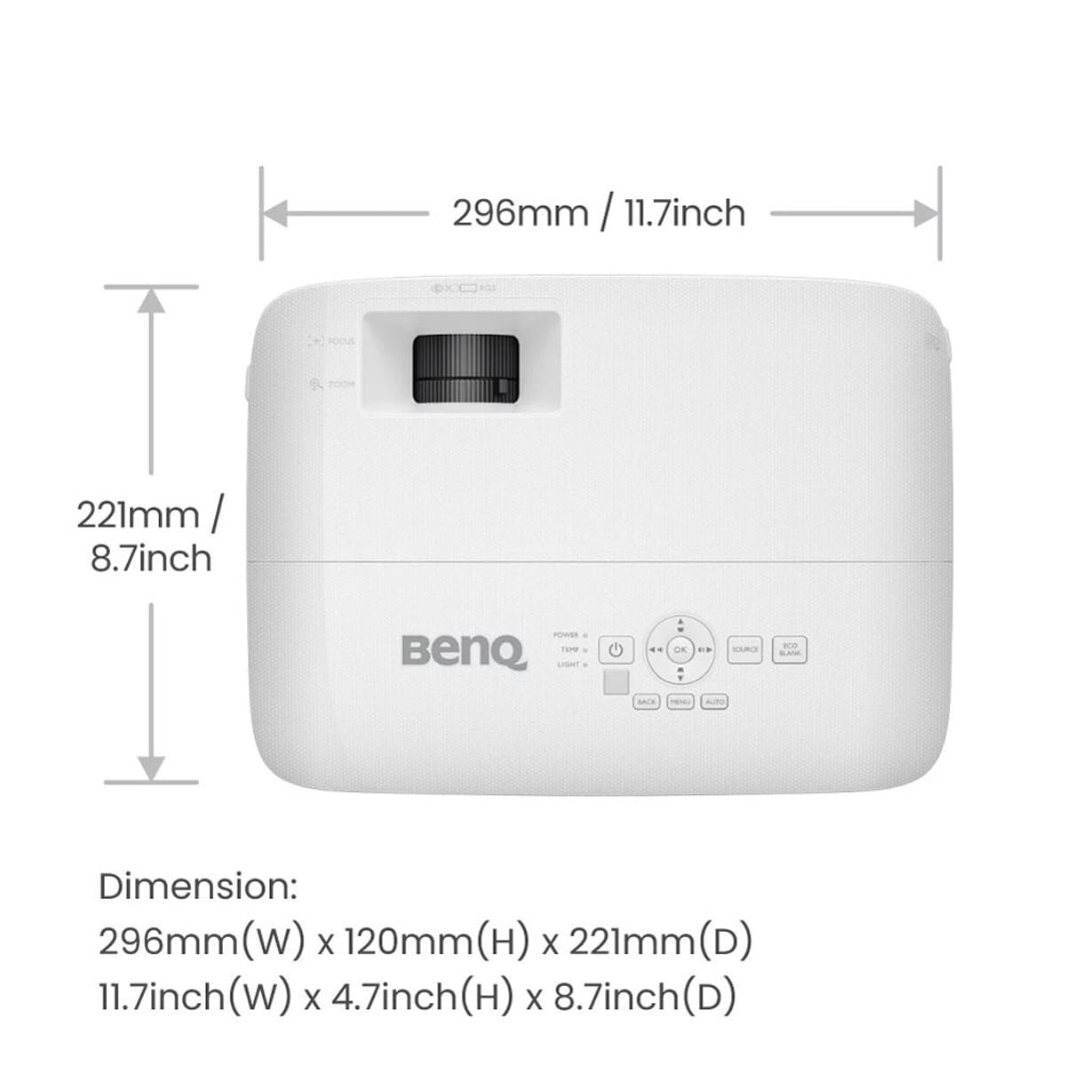 BenQ TH575 1080p Indoor Gaming Projector, 3800 LMS, 16.7ms Low Latency, Enhanced Game-Mode, High Contrast, Dual HDMI, 3D Ready, Auto Vertical Keystone, Standard Throw, 1.1x Zoom, 3 Year Warranty