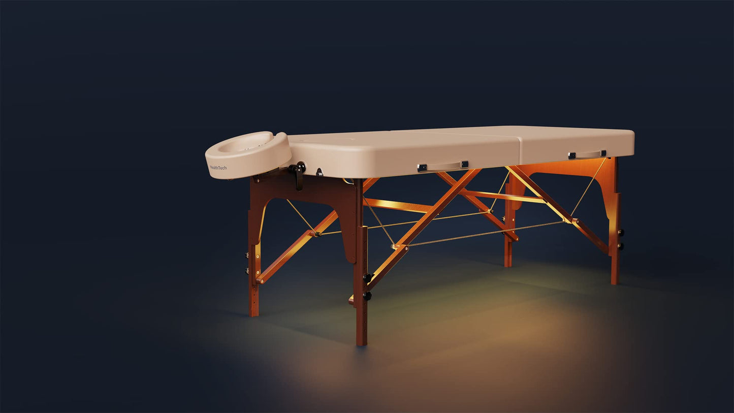 Master Massage Newport 30" Professional Portable Massage Table Package in Royal Blue with Ambient Lighting System