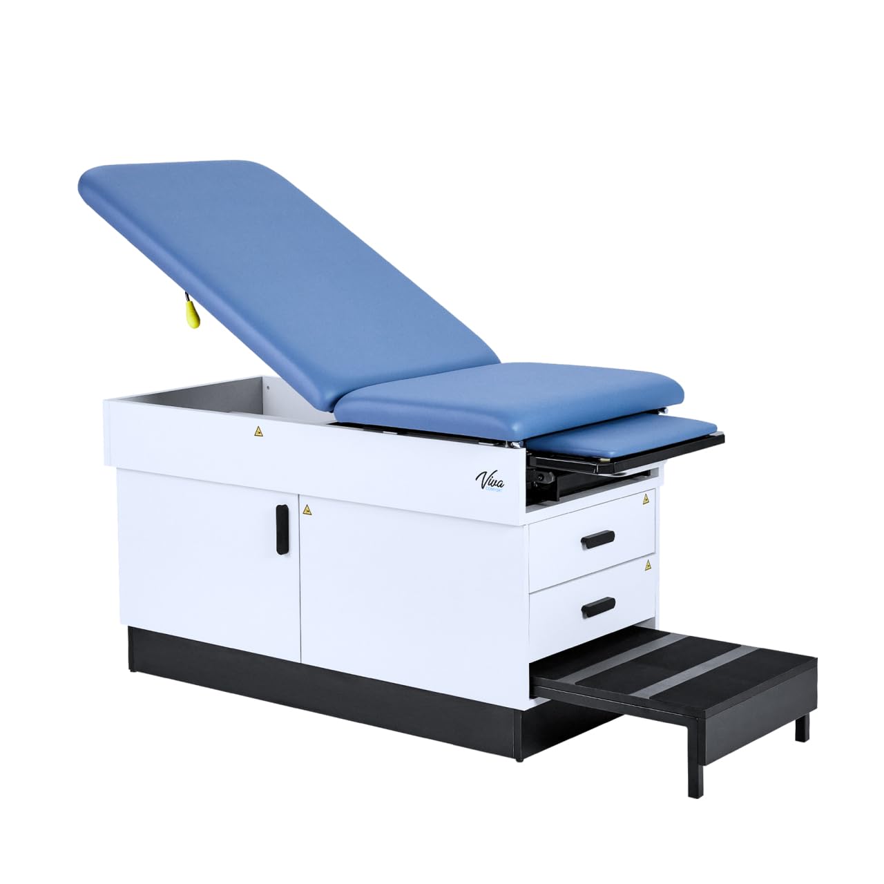 Vivacomfort Slim Line Medical Exam Table, Blue, 420 lbs Weight Capacity (Stirrups NOT Included)