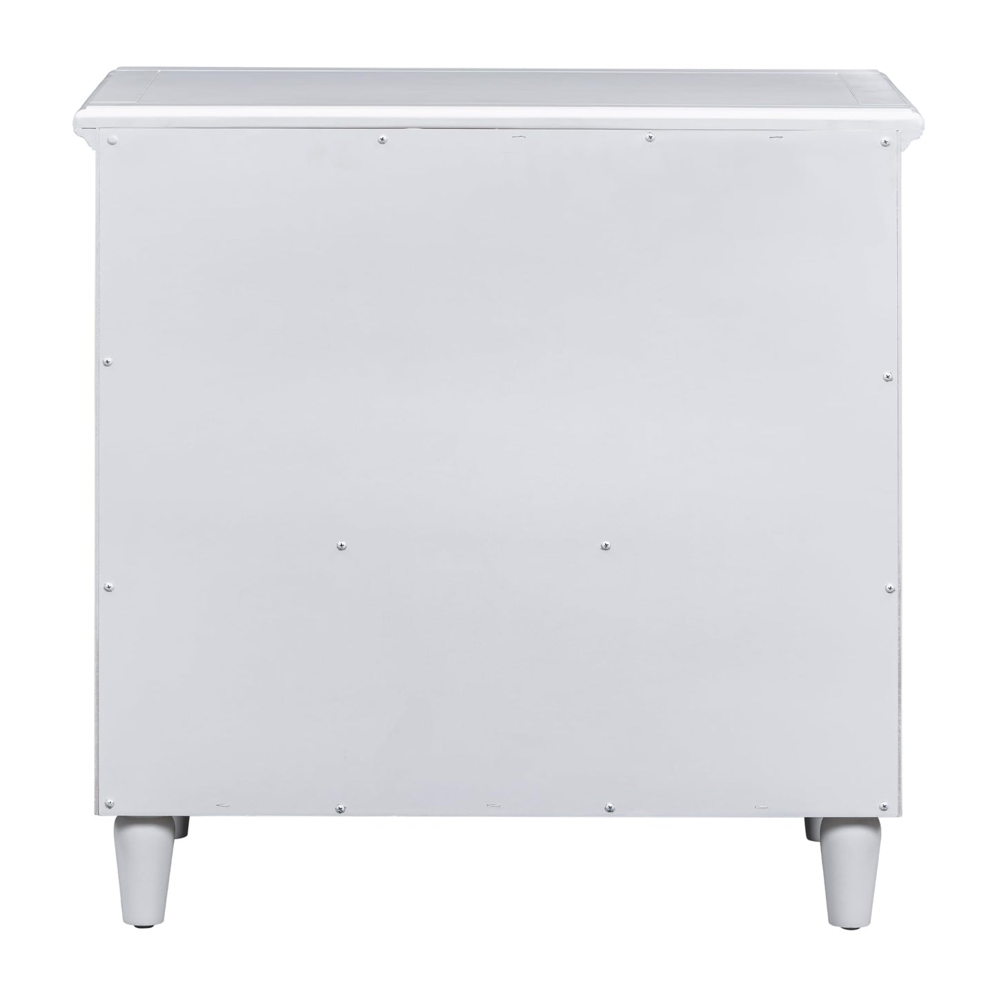 Knocbel Modern Nightstand with 3 Storage Drawers, Solid Wood Bedside Night Stand Sofa Side End Table, Fully Assembled (White)