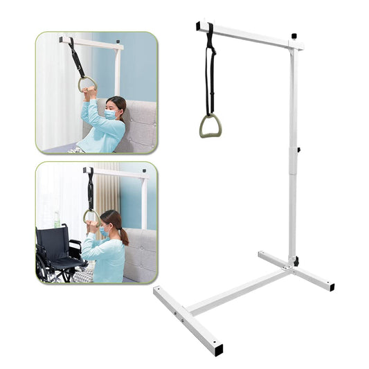 Mybow Trapeze Bar for Bed Mobility Aids, Bedside Pull Up Bar, Bed Lift for Elderly Seniors Transfer Rail, Medical Trapeze for Hospital Bed Standing Helper, Handicap Bariatric Bed Handle
