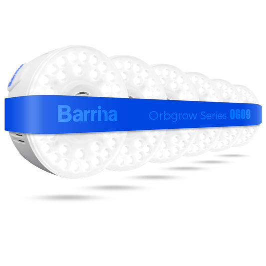 Barrina OG09 Puck LED Grow Light, Full Spectrum, 54W, 5000K, 6 Packs, Aluminum, Magnetic & Linkable for Indoor Plants