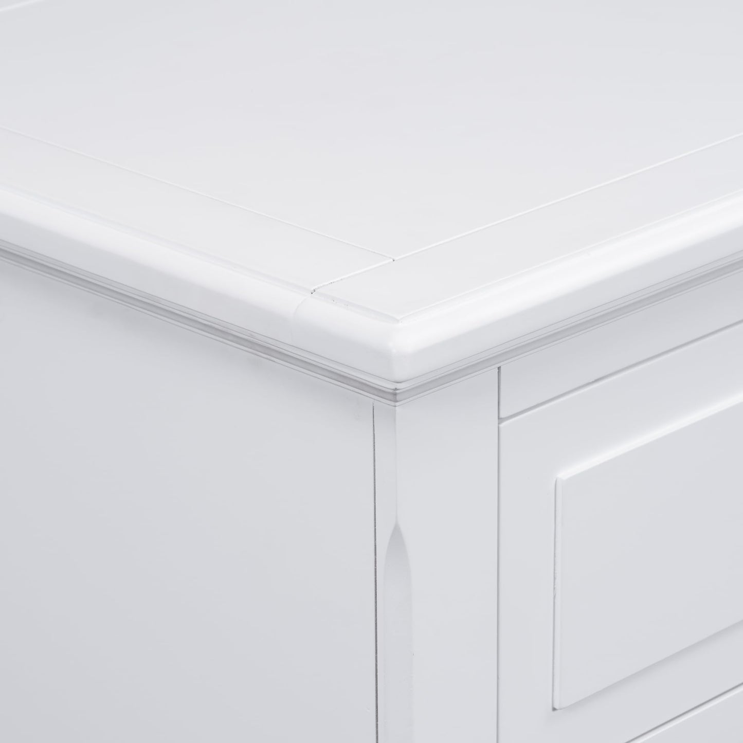 Knocbel Modern Nightstand with 3 Storage Drawers, Solid Wood Bedside Night Stand Sofa Side End Table, Fully Assembled (White)