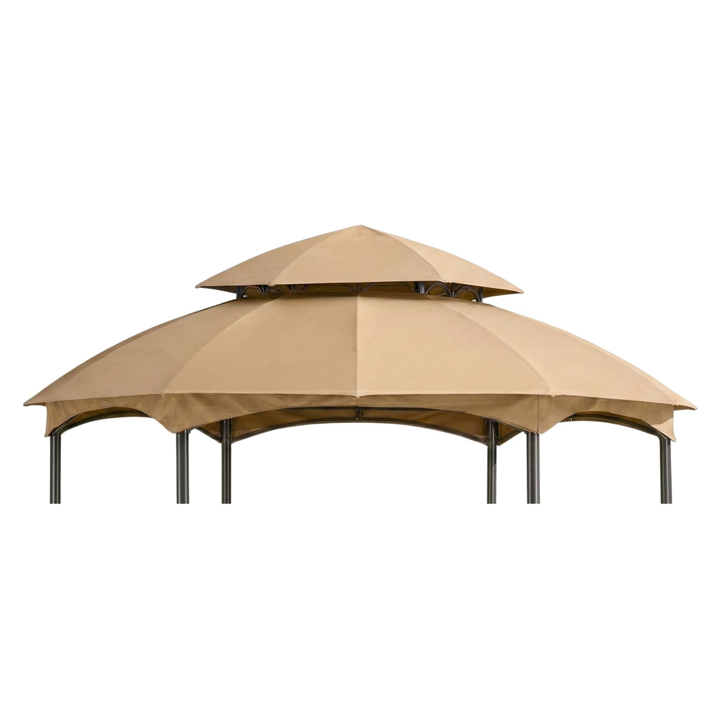 Garden Winds Reinforced RipLock 350 Replacement Canopy Top Cover Compatible with Heritage 12’ x 12’ Hexagon Gazebo Models L-GZ793PST-E, A101011800 - Beige