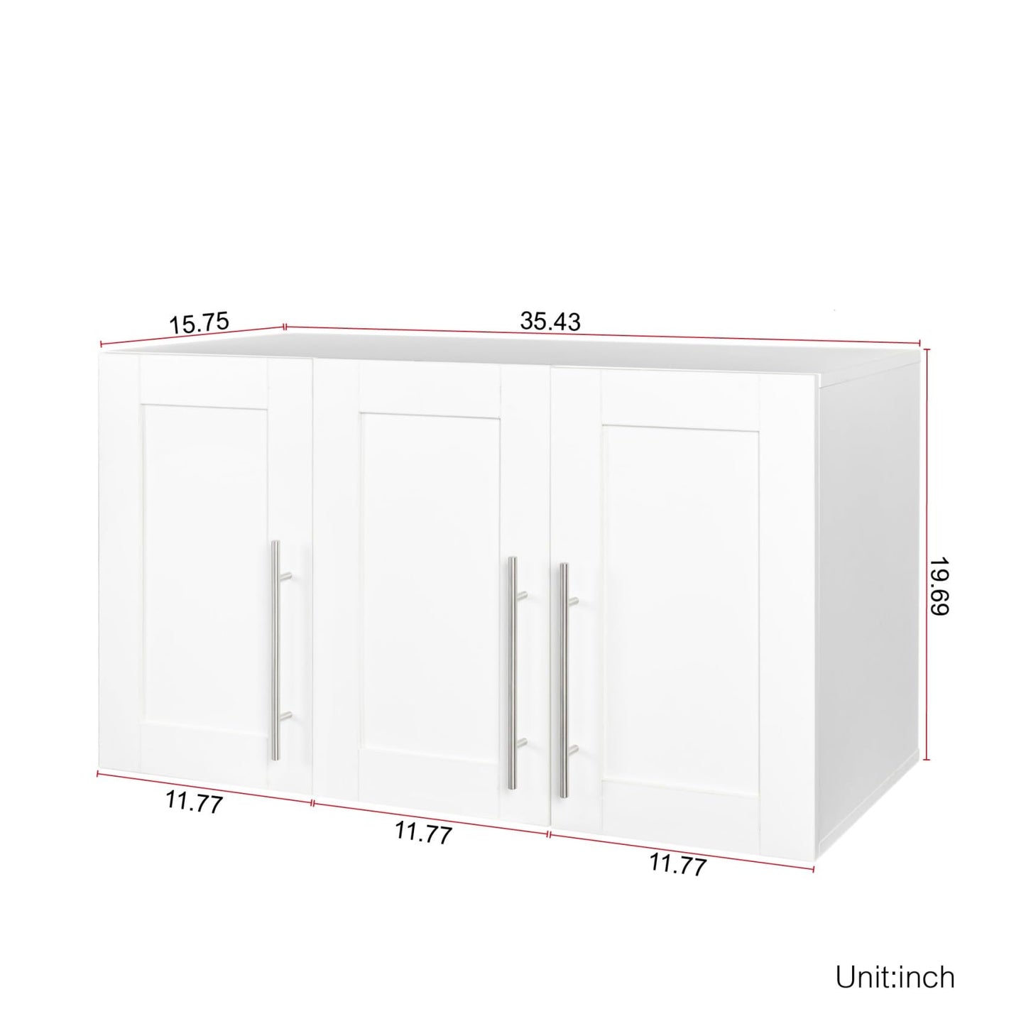 KEIKI Stackable Wall Mounted Storage Cabinet with Shelves, Door, Medicine Sideboard Buffet for Kitchen, Dining, Laundry, Living Room, Garage Pantry, Basement and Mudroom Organizing