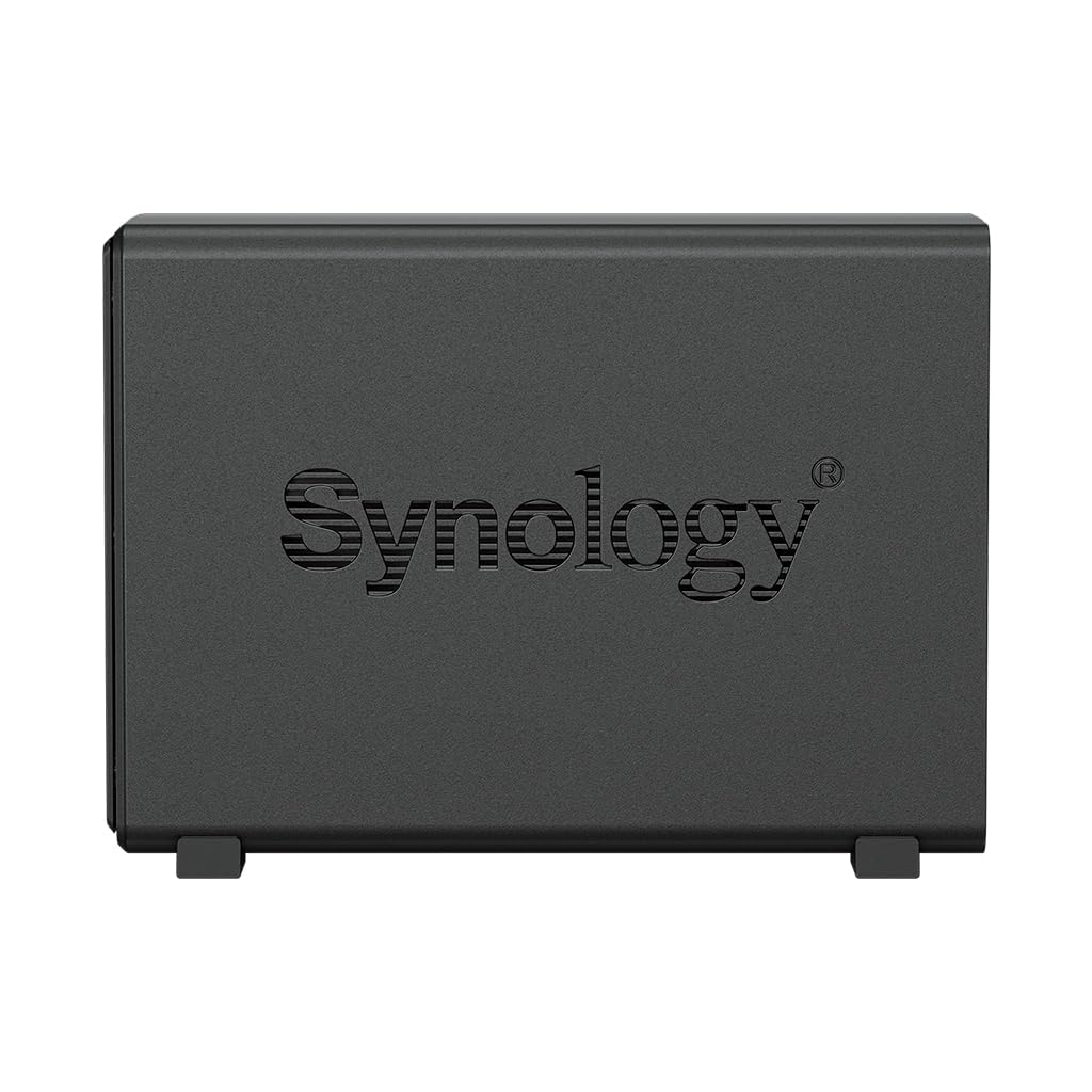Synology DiskStation DS124 NAS Server with RTD1619B 4-Core 1.7GHz CPU, 1GB Memory, 10TB HDD Storage, 1 x 1GbE LAN Port, DSM Operating System