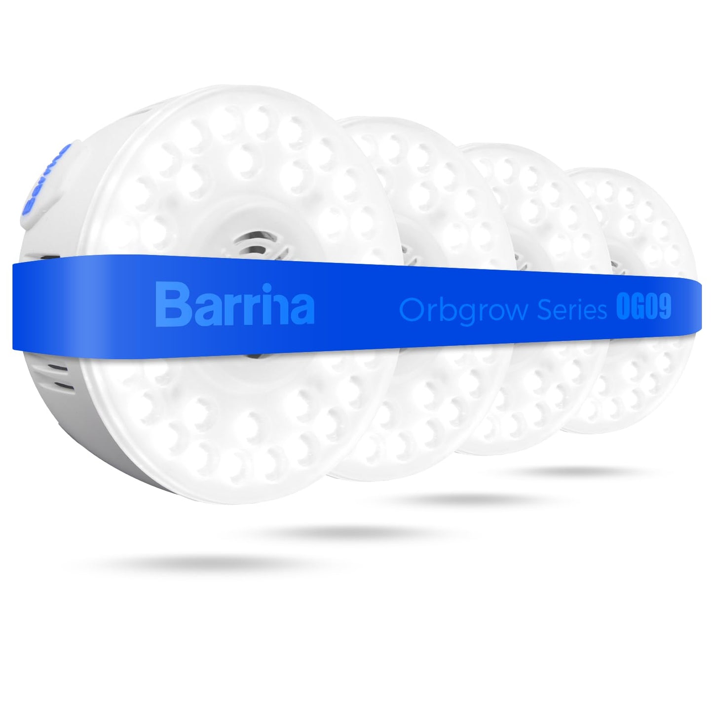 Barrina OG09 Puck LED Grow Light, Full Spectrum, 36W (4 x 9W), Aluminum, 5000K, 4 Packs