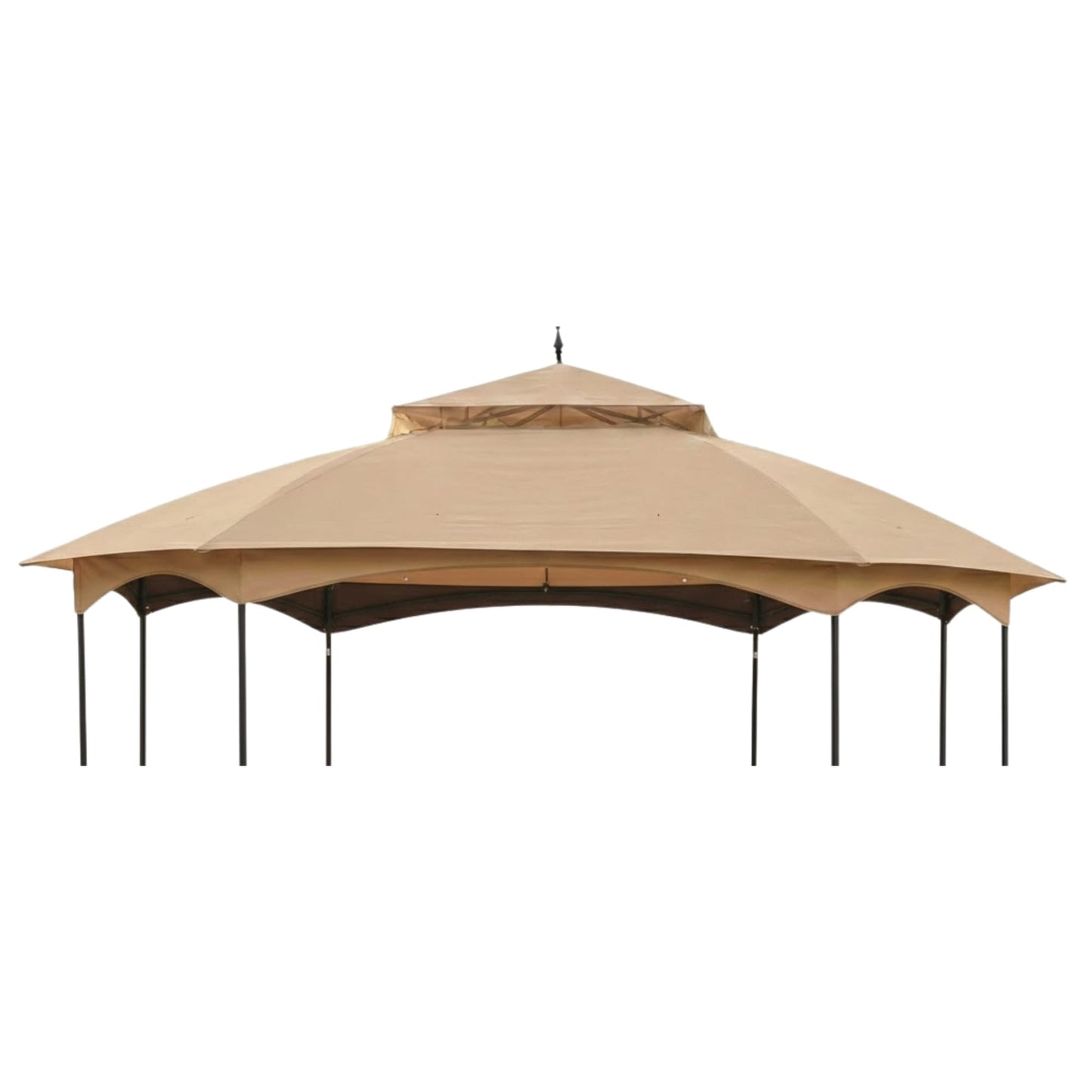 Garden Winds Durable 350 Replacement Canopy Top Compatible with Newport 11’ x 13’ Gazebo Models L-GZ660PST and A111011600 - Beige