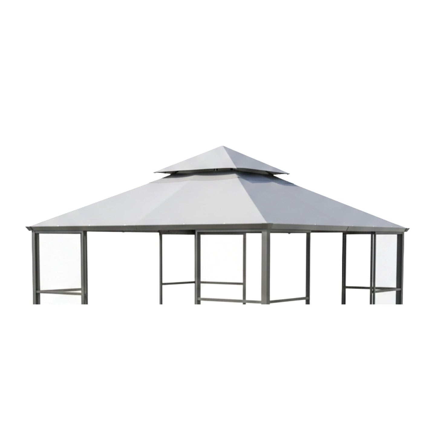 Garden Winds Reinforced Replacement Canopy Top Cover Compatible with The Stratford Aluminum 11' x 11' Gazebo – Classic Stone, Riplock 350