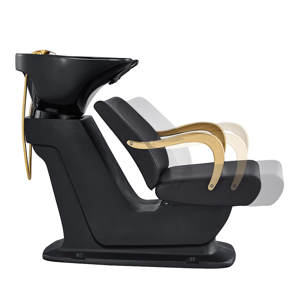 Dir Shampoo Backwash Unit Beauty Salon Shampoo Backwash Station w/Gold Accents Beckman