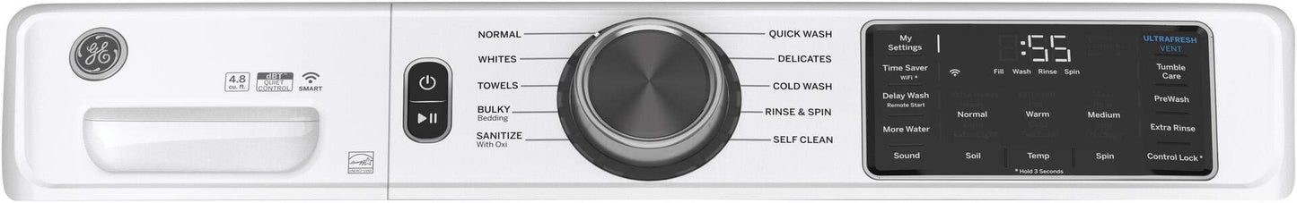 GE PROFILE 28 Inch Smart Front Load Washer with 4.8 cu. ft. Capacity in White GFW550SSNWW