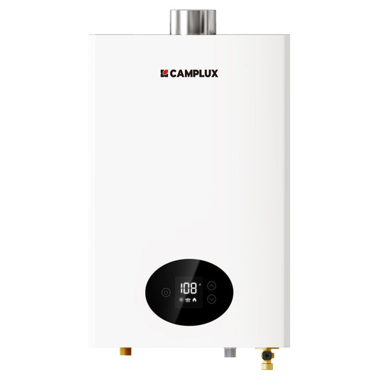 CAMPLUX Climatech 3 Tankless Water Heater Propane 102,000 BTU, 4.22 GPM Propane Tankless Water Heaters Indoor, High Efficiency On Demand Propane Water Heater for 3-4 Outlets, CX422