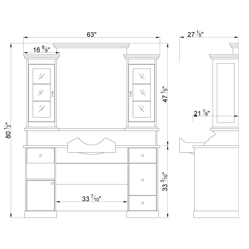 DIR Barber Station with Sink Beauty Styling Station and Sink Combination MOHEGAN, Black
