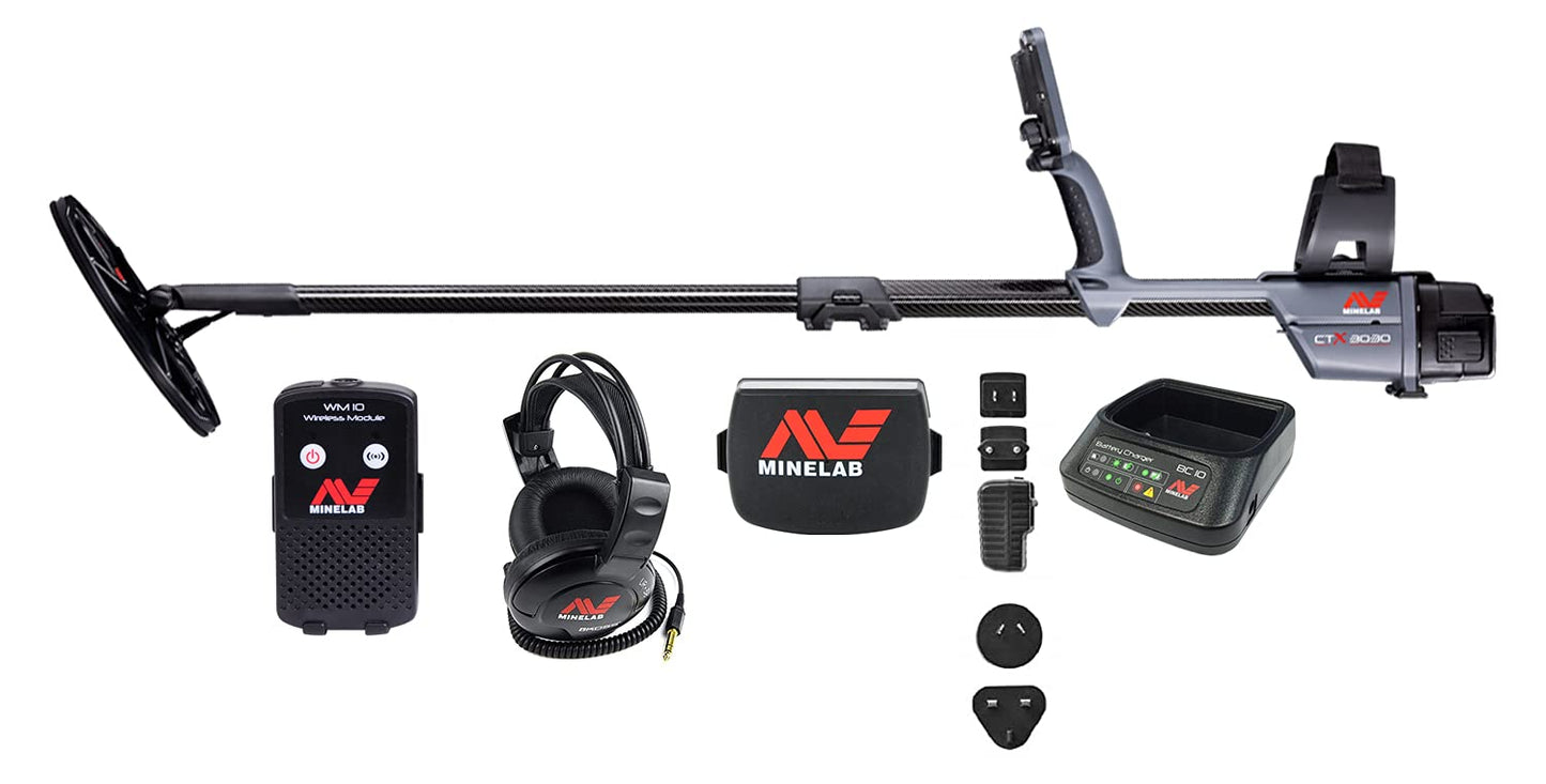 Minelab CTX 3030 All-Terrain High-Performance Metal Detector for Adults with Advanced Multi-Frequency Technology (11" Waterproof Double-D Smart Coil & Headphones Included)