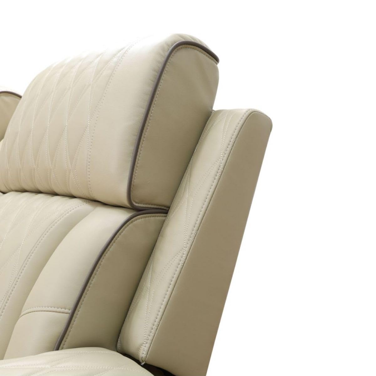 UOCFYK Electric Power Breathing Leather Recliner Sofa Genuine Leather Recliner Couch 3-Seater, Comfy Wide Lazy Top Grain Leather Sofa with USB Port for Living Room (Beige, Sofa)