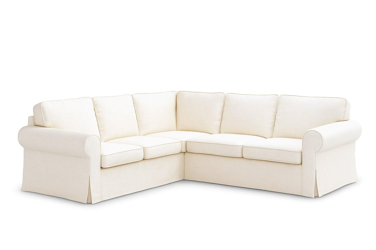FMCTL Ektorp Sectional Cover Replacement for IKEA Ektorp Sofa Cover,Ektorp Sectional Sofa Cover, Ektorp 2x2 Sofa Cover Only!(Daily Off White)