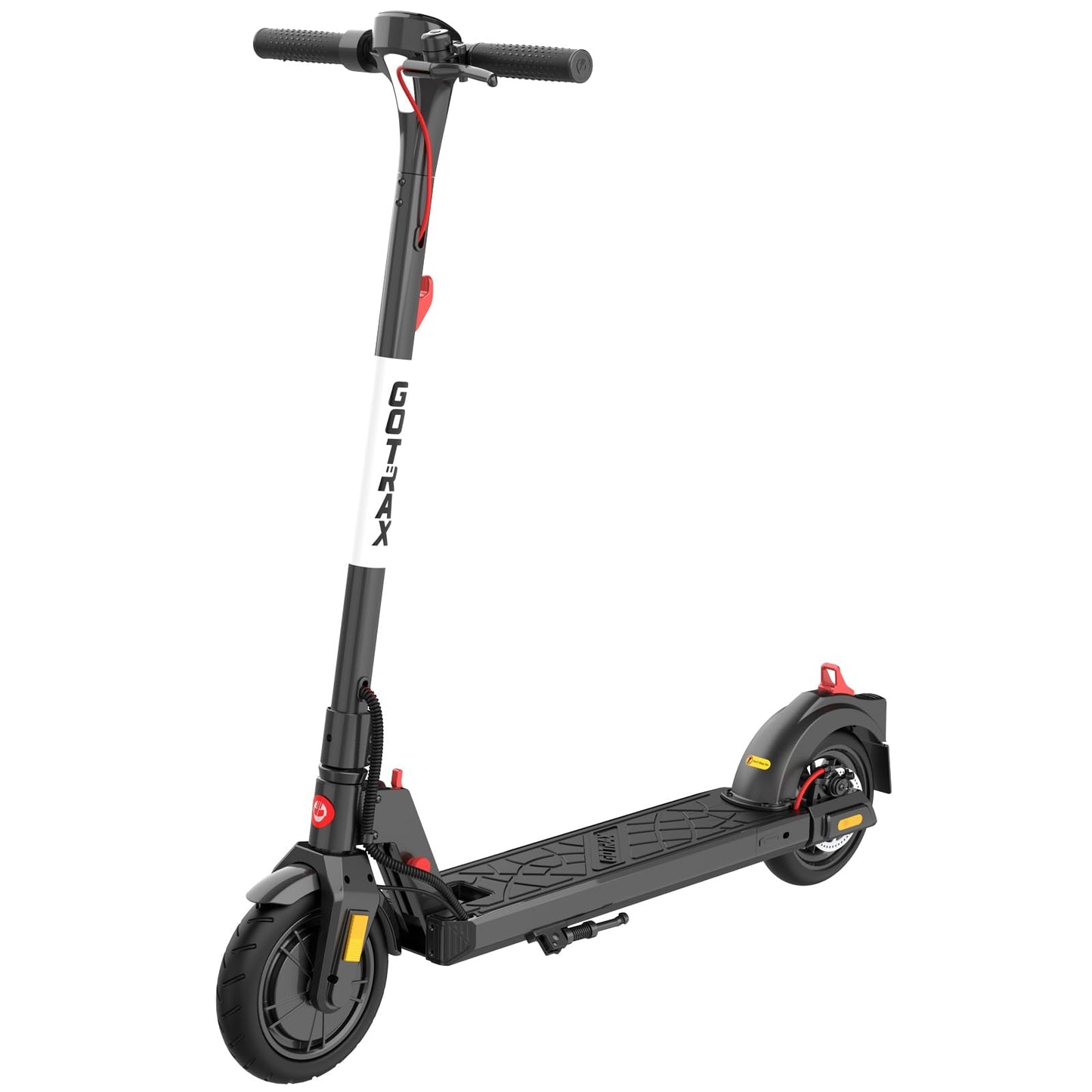 Gotrax APEX MAX Electric Scooter, 8.5" Solid Tires, Max 18 Mile and 18Mph 350W Motor with Rear Single Shock, Bright Headlight and Taillight and Cruise Control, Foldable Escooter for Adult