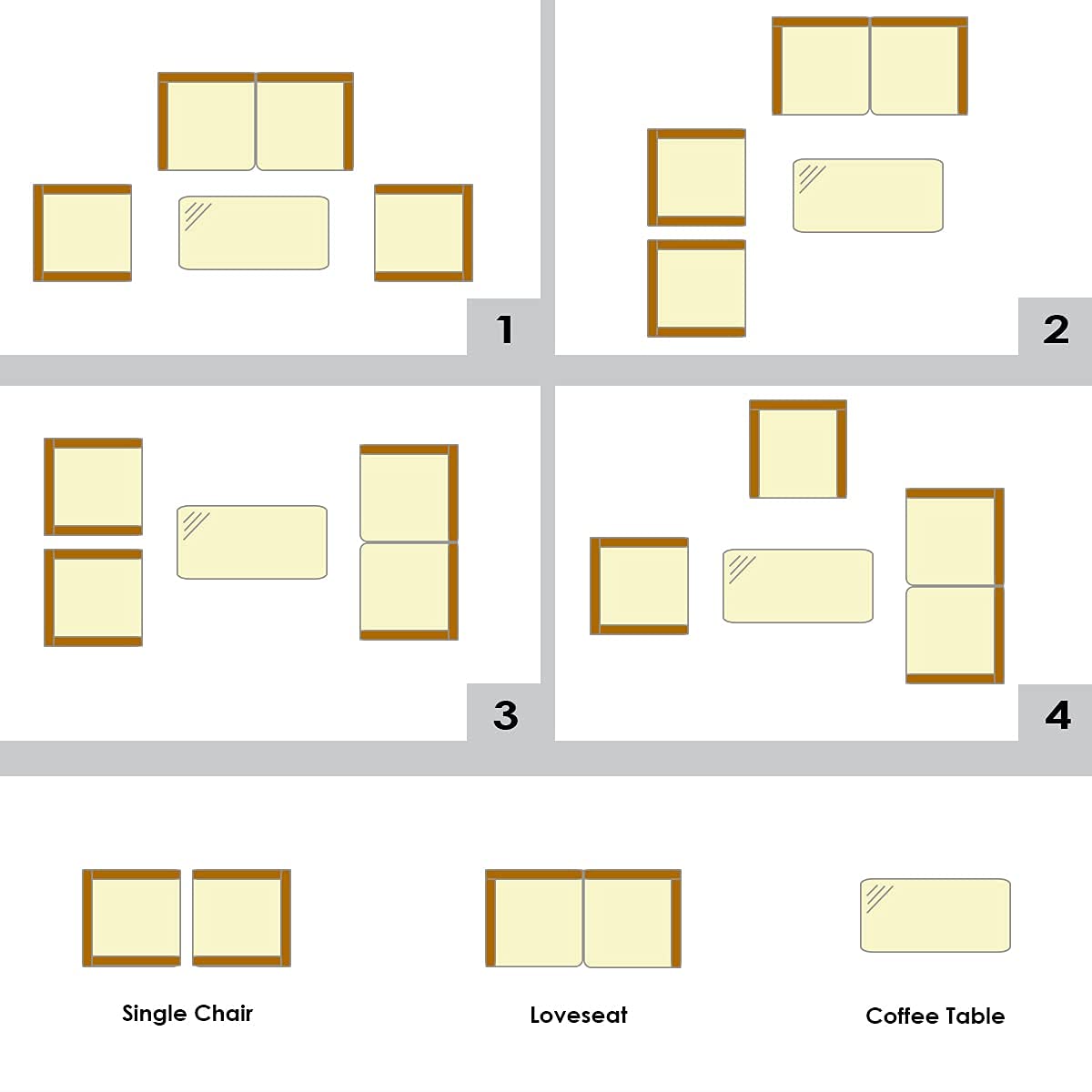 Tangkula 4 Pieces Patio Wicker Conversation Furniture Set, Patiojoy Sofa & Table Set w/4 Seats, Outdoor Rattan Sofa Set for Balcony Backyard, Wicker Chair Set with Tempered Glass Coffee Table