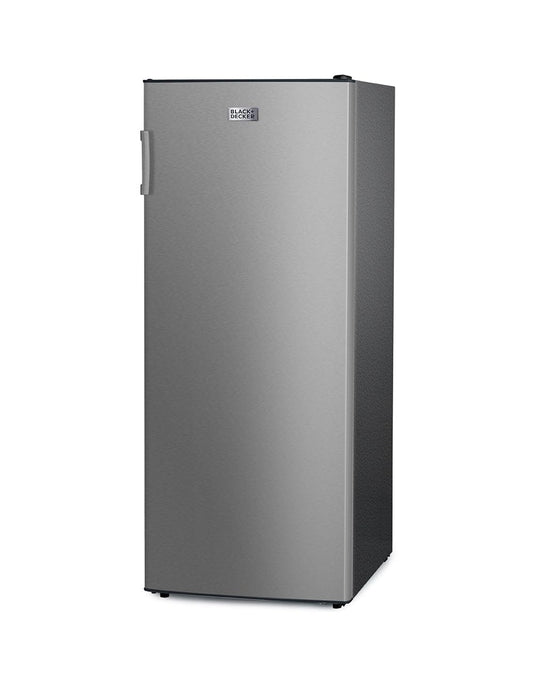 BLACK+DECKER 8.5 Cu. Ft. Upright Freezer, Stand Up Freezer with Mechanical Temperature Control,Freezer with 3 Shelves and 4 Door Bins, Manual Defrost,R600a Refrigerant, BUF850LS,Stainless Steel Look