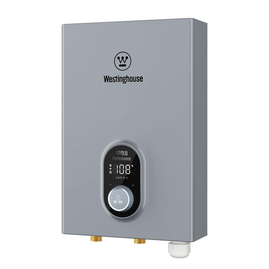 Westinghouse Tankless Water Heater Electric 14kW 240V, Instant On-Demand Hot Water, Smart WiFi, Compatible with Alexa & Google Home, ETL Certified IPX4, Space-Saving, Gray (APOLO-2.0 Upgrade)
