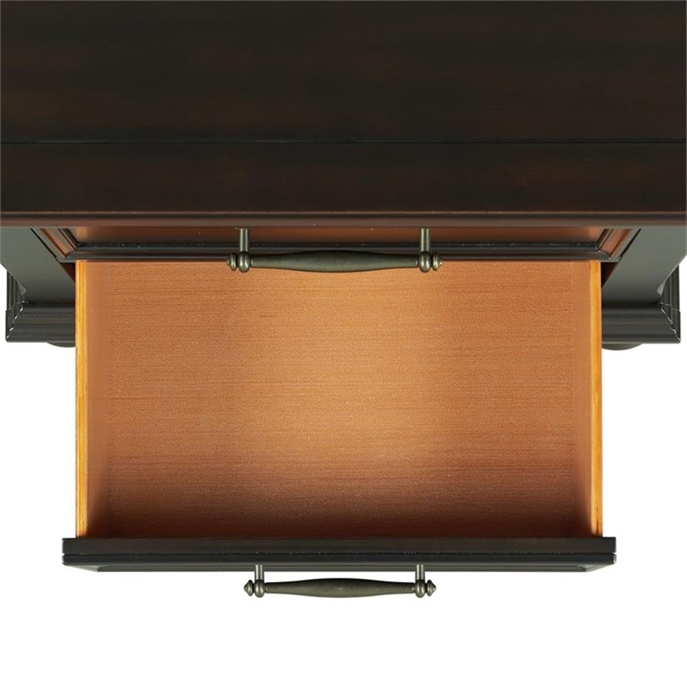 Picket House Furnishings Brooks 3-Drawer Nightstand with USB Ports in Black