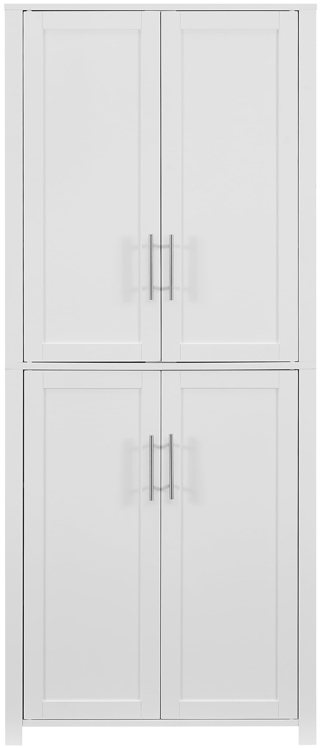Crosley Furniture Savannah Traditional Corner Pantry Storage Cabinet with Shelves, Kitchen, Dining, Laundry, White