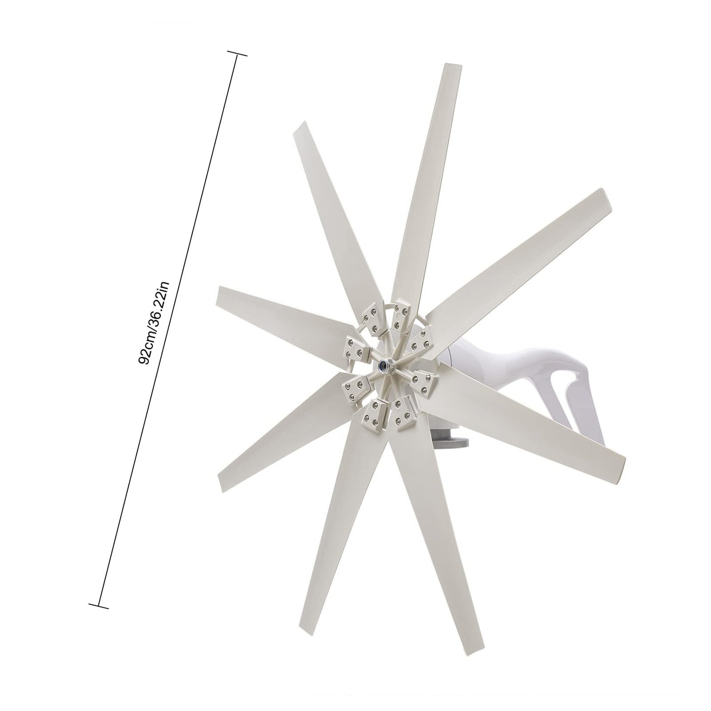 600W Wind Power Turbine Generator Windmill Power Generator Kit 8-Blade Automatically Adjust the Windward Wind Generator, Wind Turbine Generator 12V DC Wind Power Generator Kit with Controller