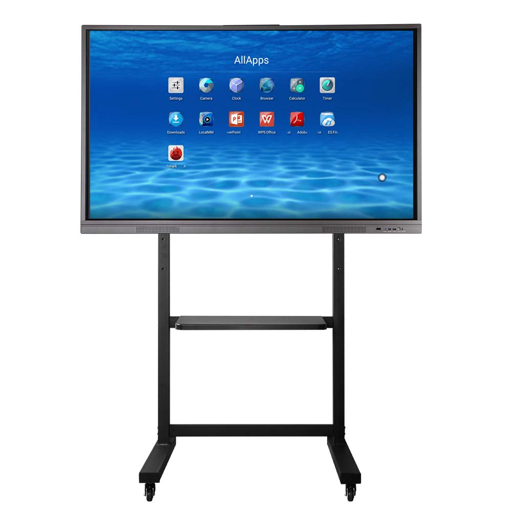 Soulaca 55 inches Education Smart Interactive Electronic Whiteboard for Class School Teacher Teaching Smart White Board Android WiFi with Rolling Stand