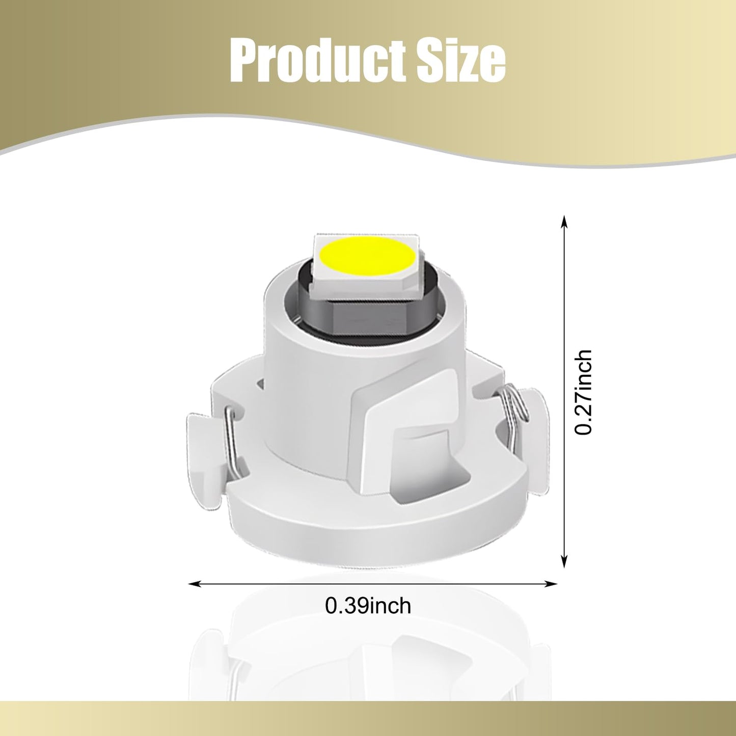 awlbed Car T4.2 Desk Lamp, 12V IP65 Waterproof LED Indicator Light, 10 PCS, White, Model AWLYBD3001WH-10PCS