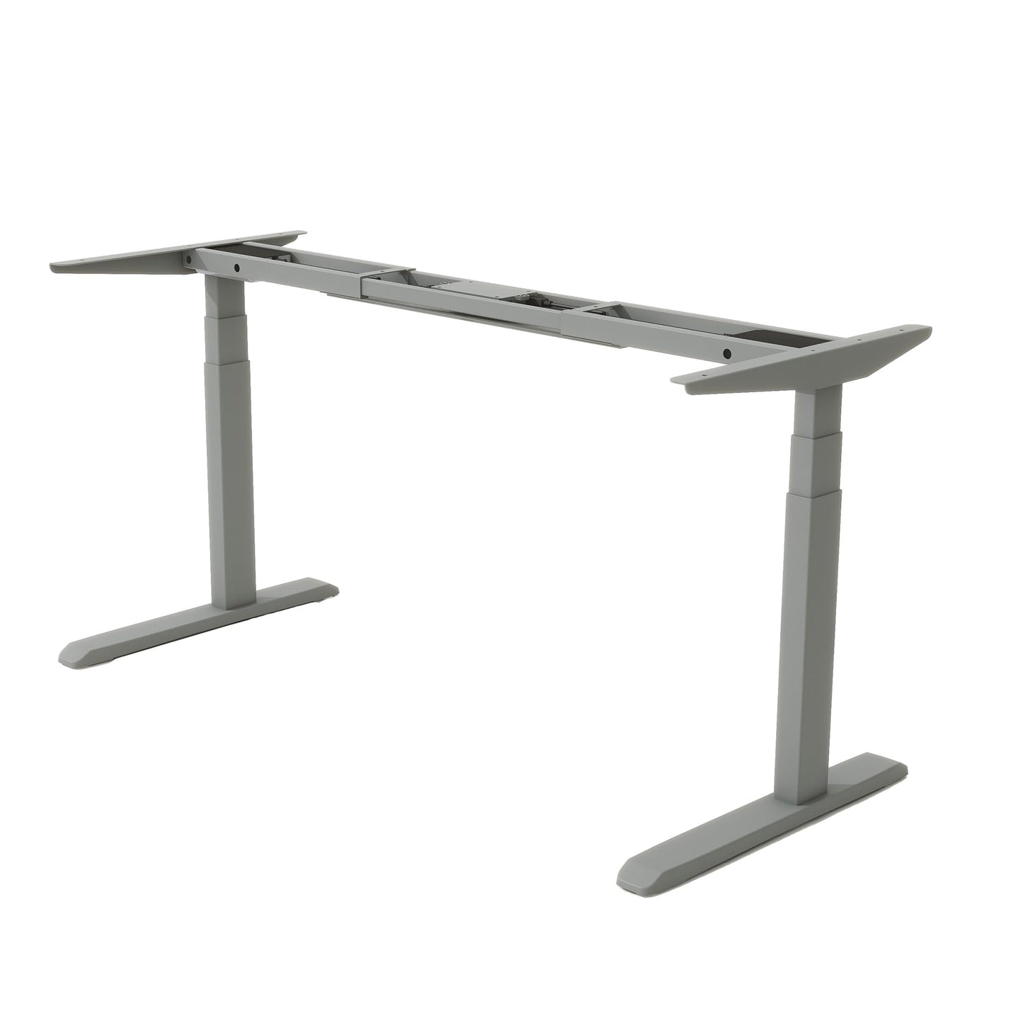 Fromann Dual Motor Standing Desk Frame 3 Stage Legs Electric Heavy Duty Sit Stand up Height Adjustable Desk Base for Home and Office (Grey)