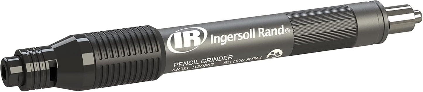 Ingersoll Rand 320PGK - Air Pencil Grinder Kit, 1/8" Collet, Burr, 60,000 RPM, Inline, Rear Exhaust, includes 5 Mounted Points & 5 Carbide Burrs