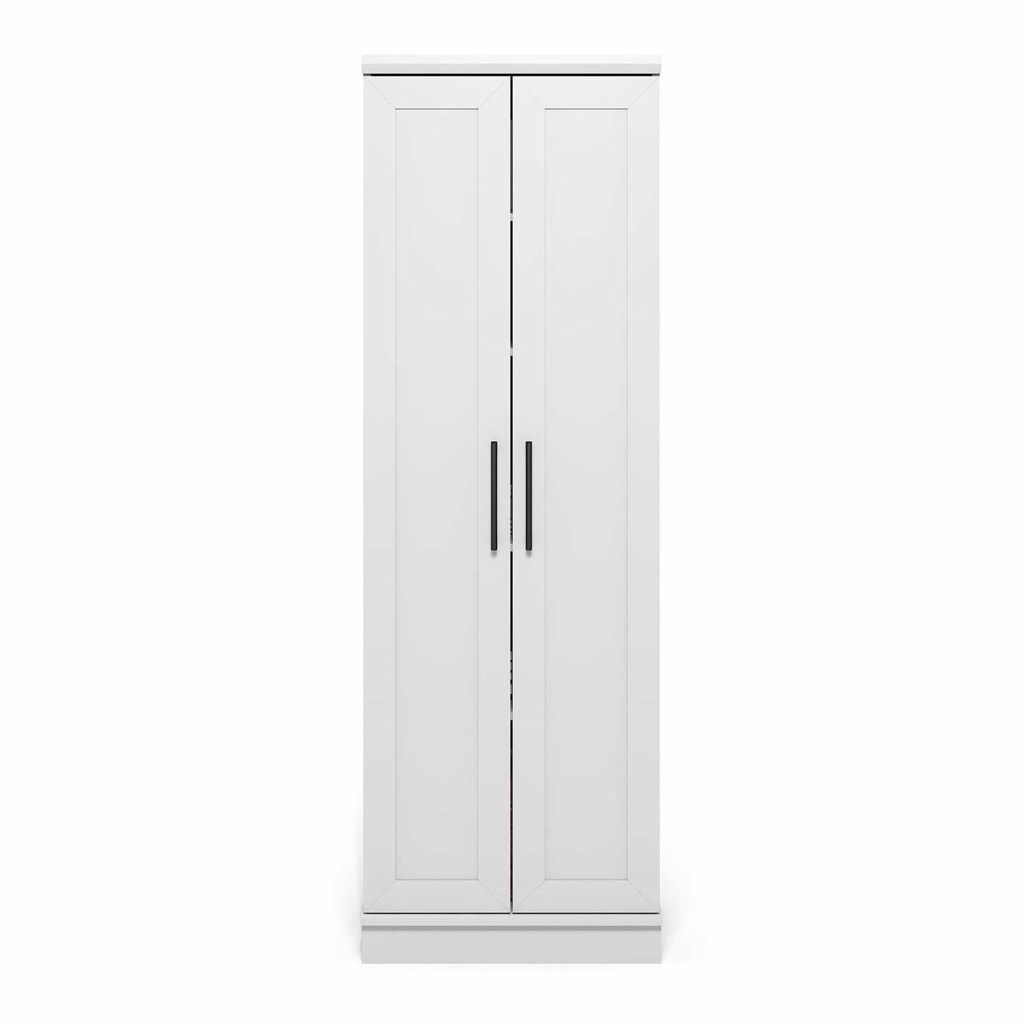 Furinno Robin Storage Cabinet, 5-Tier Pantry Cabinet with Adjustable Shelves, 23W with 2 Shaker-Doors, Kitchen Cabinet, Organization and Storage, for Pantry, Living Room, Home Office, White