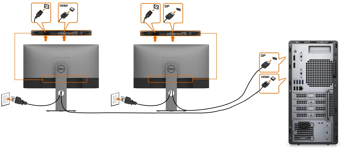 Dell P2725H 27" Full HD IPS Monitor – 1080p, 16:9, DisplayPort & USB 3.0 Cables – Latest Model – Boomph's Comprehensive Ultimate Performance Cloth Solution for Your Workspace