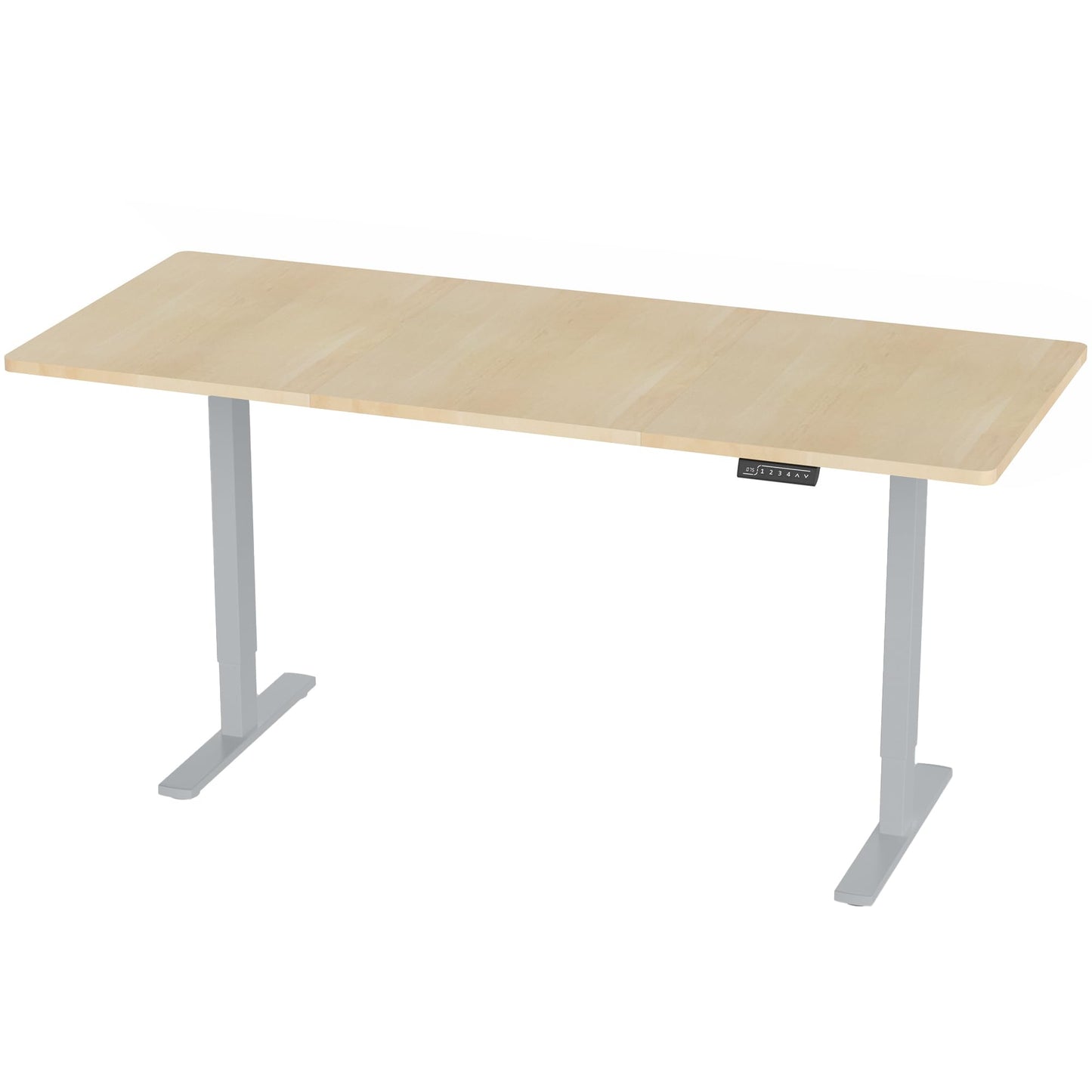 VIVO Electric 71 x 30 in Standing Desk, Memory Height Adjustment, 1B Series, Holds 220 lbs, Light Wood Top Gray Frame, DESK-KIT-1G7C