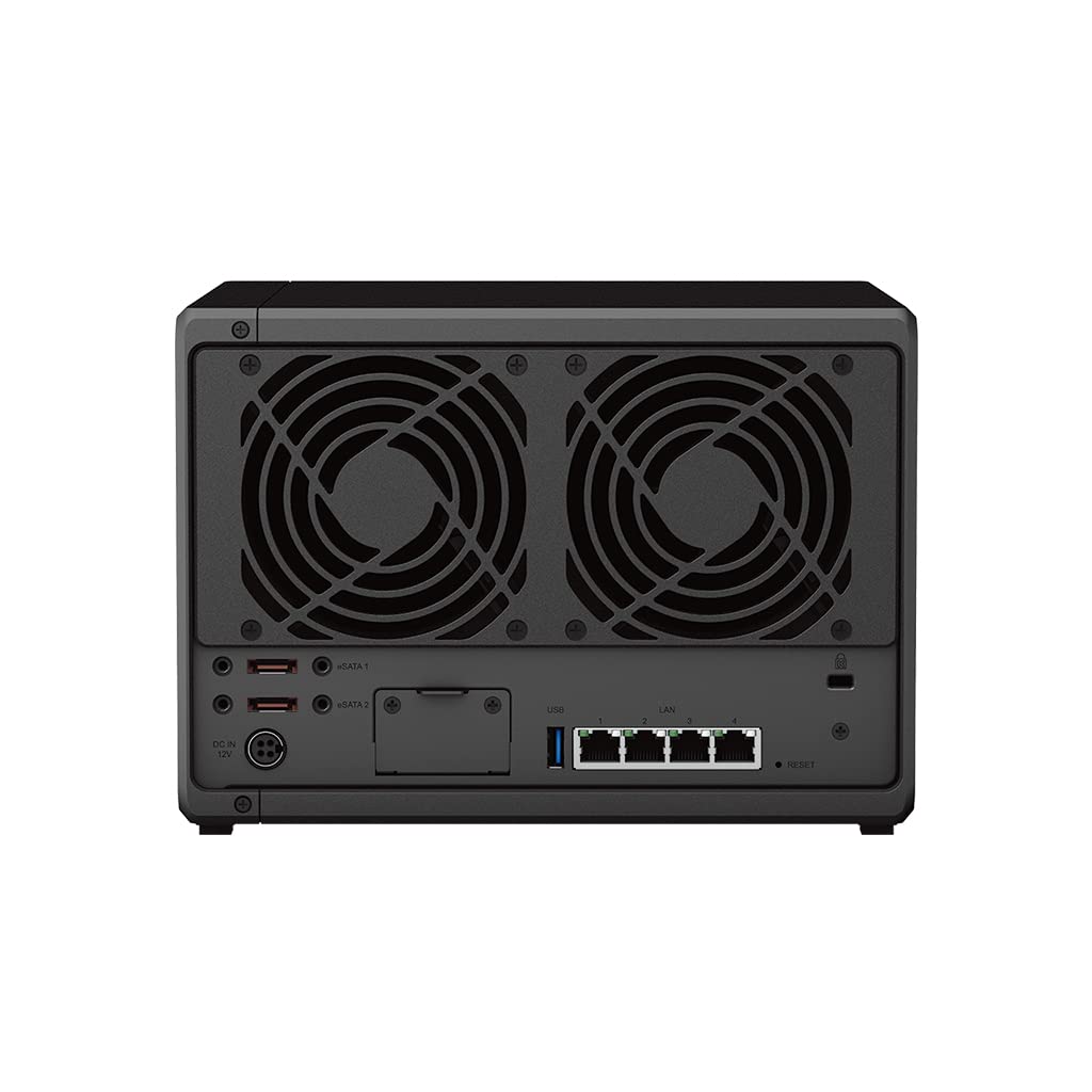 Synology DiskStation DS1522+ NAS Server Bundle with Ryzen 2.6 GHz CPU, 32GB Memory, 60TB HDD Storage, 1TB M.2 NVMe SSD, 4 x 1GbE LAN Ports, DSM Operating System