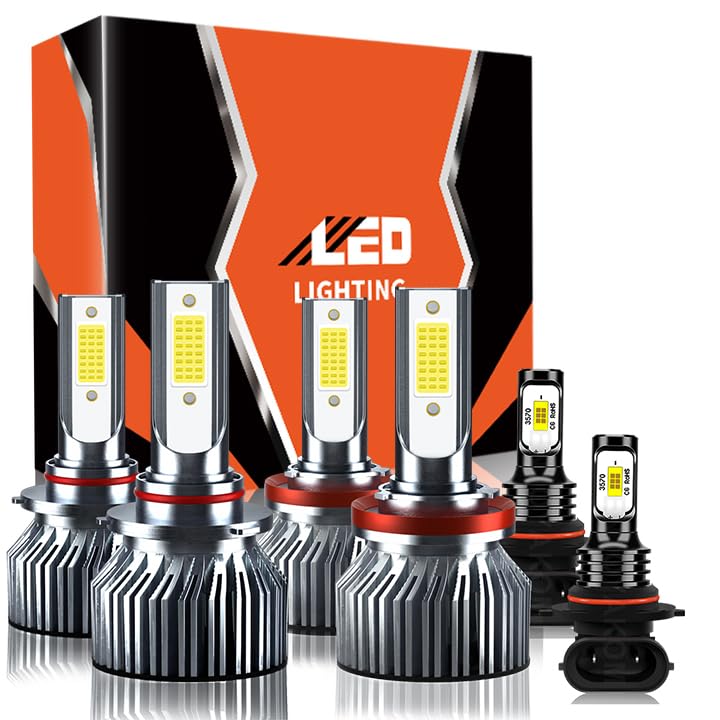 TXBILMOO 9005 H11 LED Bulbs, 32000LM, 6500K White, IP68, Plug and Play, Compatible with Ford F-150 2015