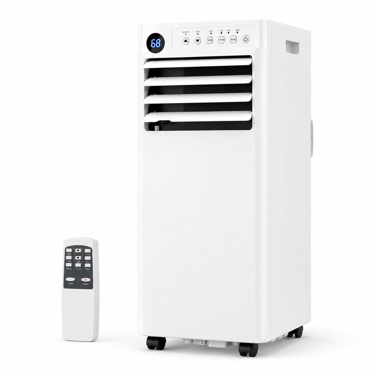 Portable Air Conditioner, 8000 BTU Small Portable AC Unit for Rooms to 350 Sq. Ft. with Cooling, Dehumidifier & Fan Modes, Remote Control, LED Display, 24H Timer, Window Kit, for Bedroom, Office, Dorm