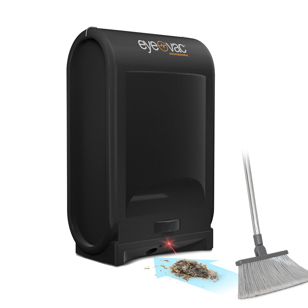 EyeVac Pro Touchless Vacuum Automatic Dustpan - Ultra Fast & Powerful - Great for Sweeping Salon Pet Hair Food Dirt Kitchen, Corded Canister Vacuum, Bagless, Automatic Sensors, 1400 Watt (Black)