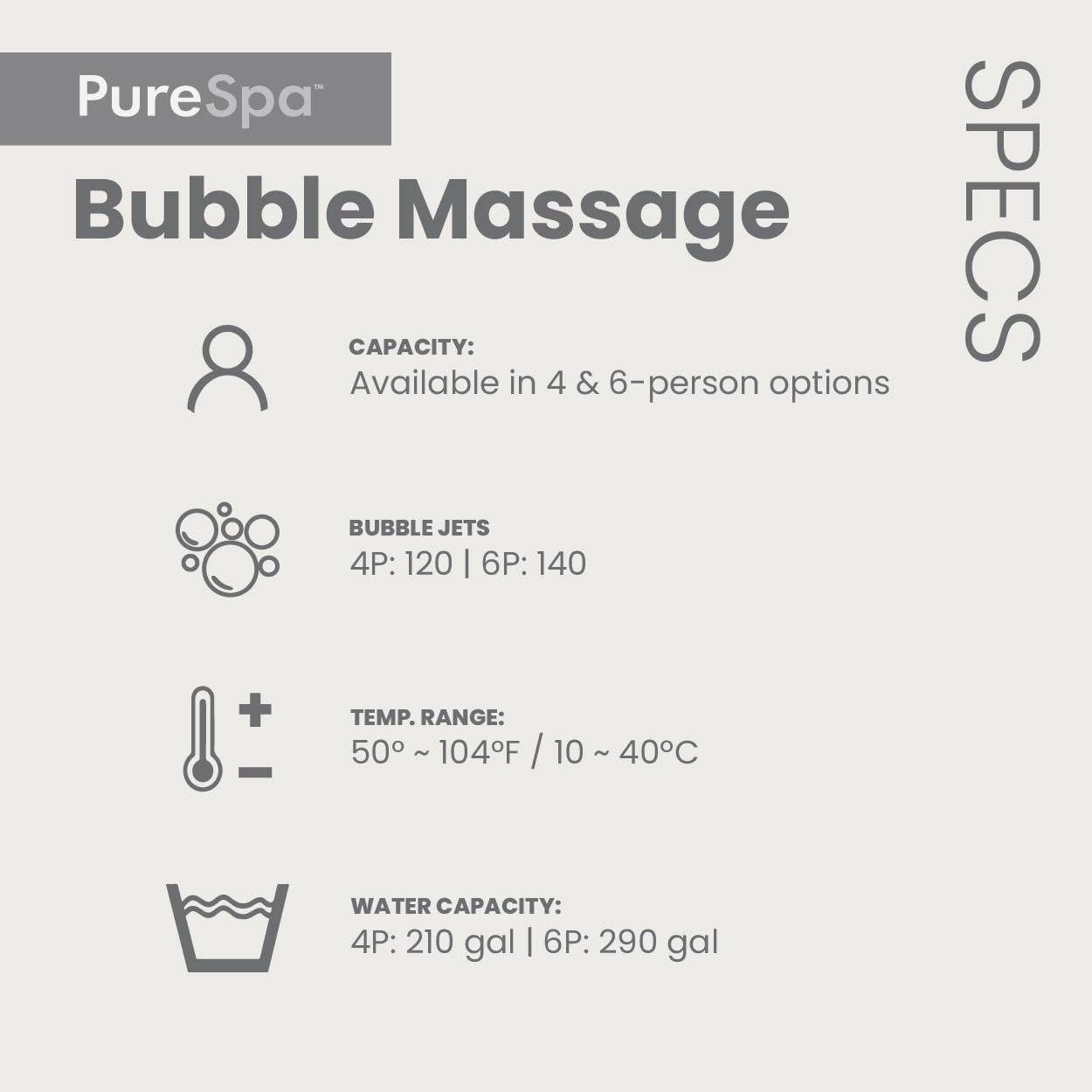 INTEX 28427EG PureSpa Bubble Massage Spa Set Outdoor Inflatable Portable Hot Tub, Includes Energy Efficient Spa Cover, Saltwater System Ready, 6 Person, 85in x 28in