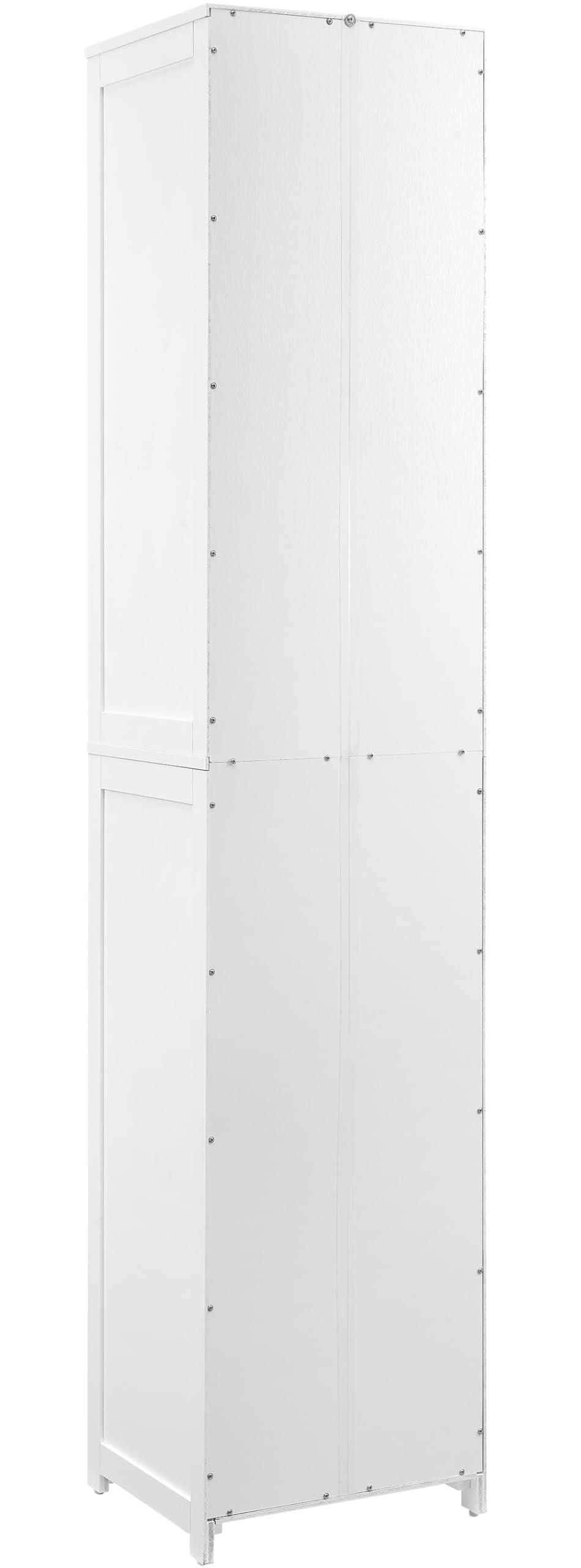 Crosley Furniture Savannah Linen Storage Cabinet, Laundry Room, Bathroom Organizer with Shelves, White