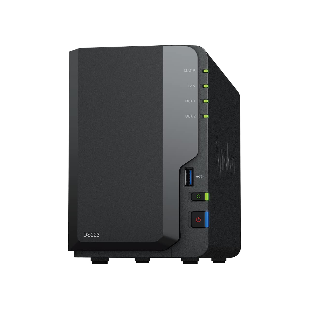 Synology DS223 Home & Office Backup Hub - Centralize Files, Protect Data & Monitor Property (2-Bay Diskless NAS)