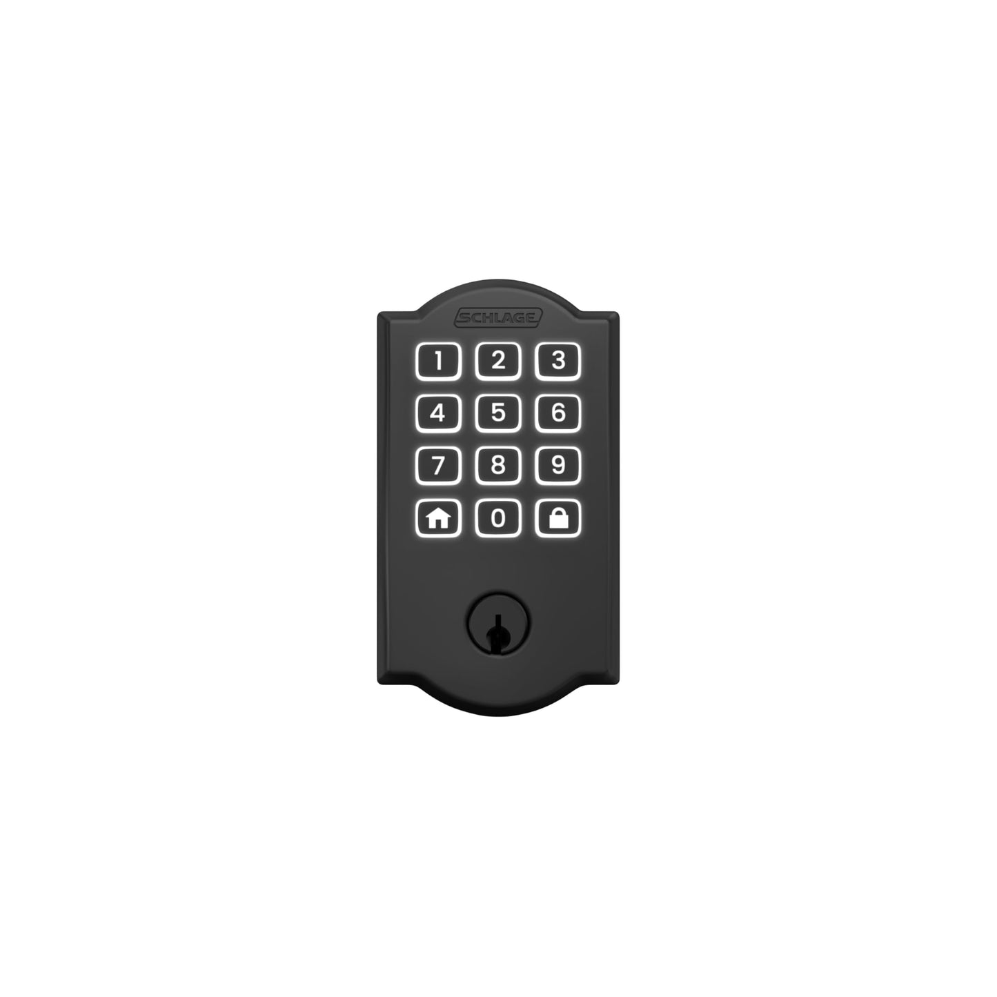 Schlage Arrive Smart Wi‑Fi Deadbolt Lock with Keypad, Keyless Entry Front Door Lock, App Control, Alexa and Google Home Compatible, Matte Black, BE459WB CAM 622